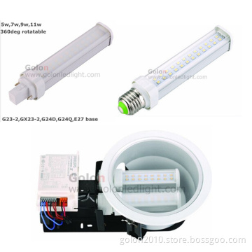 11W LED Pl Lamp G24 G23 E27 100-277V Pf>0.9 >80ra, Isolated Driver Replace 26W CFL G24 LED Pl Light